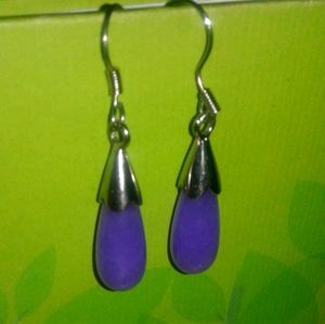 Lavender Jade Drop Earrings